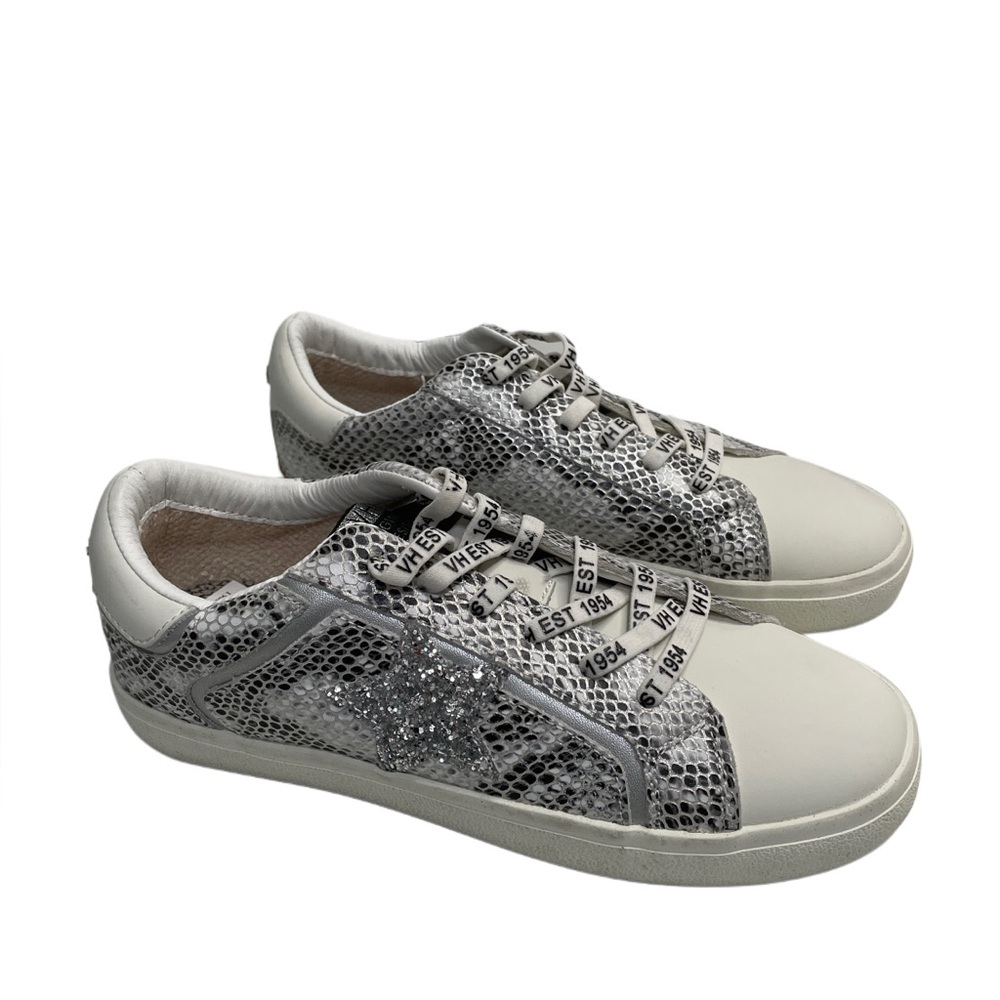 Vintage Havana White Snake Multi Low Top Leather Sneakers Womens Size 7.5